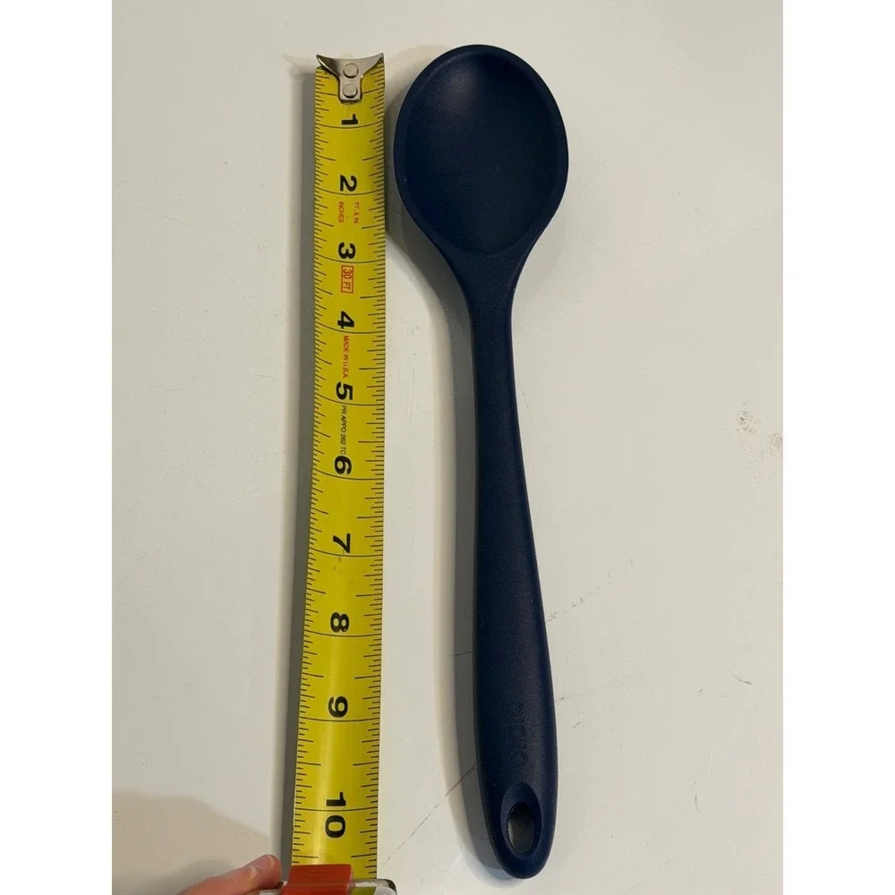 Black Silicone Mixing Spoon Heat Resistant Kitchenware Cooking Tool Utensil